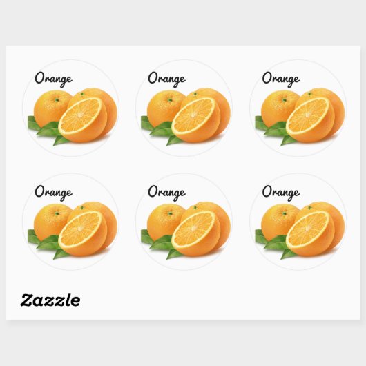 Schattigee Fruit Oranje Stickers Fun Design School (Vel)