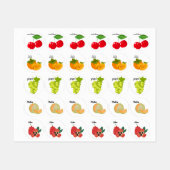 Schattigee Fruit Stickers Fun Design School Labels (Vel)
