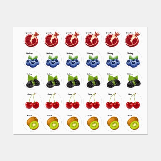 Schattigee Fruit Stickers Fun Design School Labels (Vel)