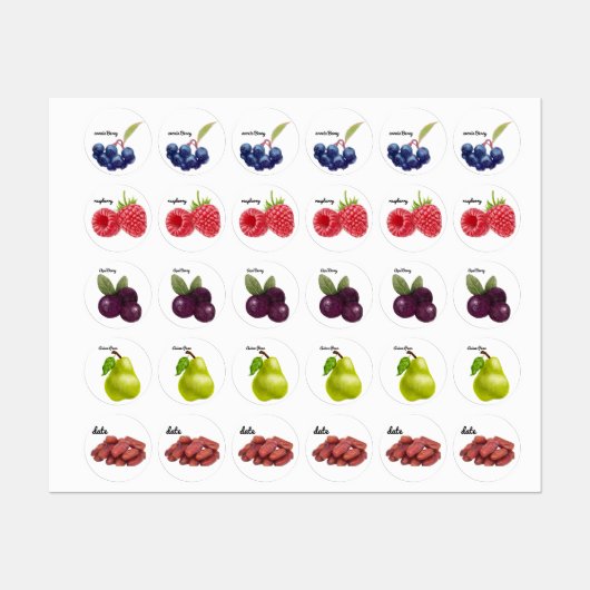 Schattigee Fruit Stickers Fun Design School Labels (Vel)