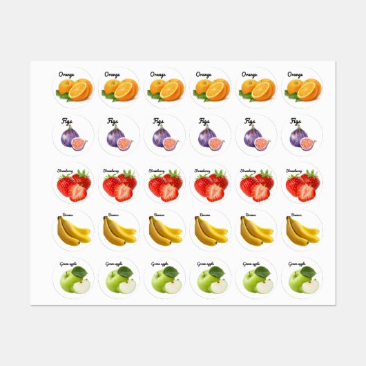 Schattigee Fruit Stickers Leuke Design voor School (Vel)