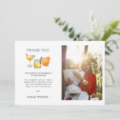 Schattigee Fruitcocktail Foto Verjaardag Kaart (Staand voorkant)