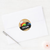 Schattigee fruitige Guam Ronde Sticker (Envelop)