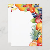 Schattigee fruitliefhebbers verkopers briefpapier  (Voorkant / Achterkant)