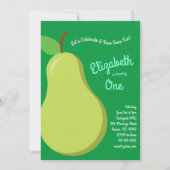 Schattigee Fruitperen Kinder 1e Verjaardagsfeest Kaart (Voorkant)