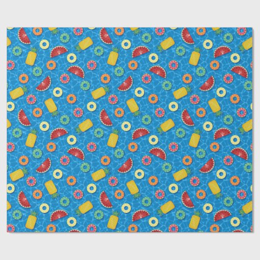 Schattigee Fruitpool Floats Cadeaupapier (Vlak)
