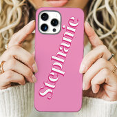 Schattigee Fuchsia Roze Minimalistische Aangepaste Case-Mate iPhone Case