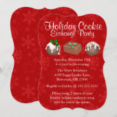 Schattigee Fudge Cookie Exchange Vakantie Uitnodig Kaart (Voorkant / Achterkant)