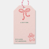 Schattigee Fun Doodles Kerstvakantie Cadeaulabel (Voorkant)