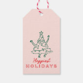 Schattigee Fun Doodles Kerstvakantie Cadeaulabel (Achterkant)
