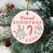 Schattigee Fun Doodles Kerstvakantie Keramisch Ornament
