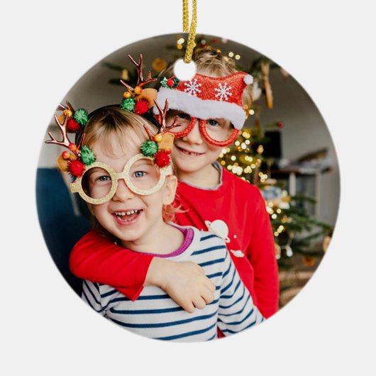 Schattigee Fun Doodles Kerstvakantie Keramisch Ornament (Voorkant)