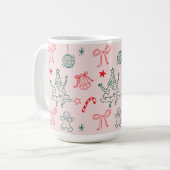 Schattigee Fun Doodles Kerstvakantie Koffiemok (Voorkant links)