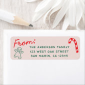 Schattigee Fun Doodles Kerstvakantie Retouradres Etiket (Insitu)