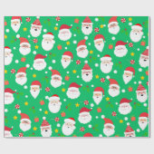 Schattigee Fun Feestelijke Kerstman Kerst Cadeaupapier (Vlak)