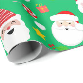 Schattigee Fun Feestelijke Kerstman Kerst Cadeaupapier (Rol Hoek)