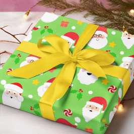 Schattigee Fun Feestelijke Kerstman Kerst Cadeaupapier