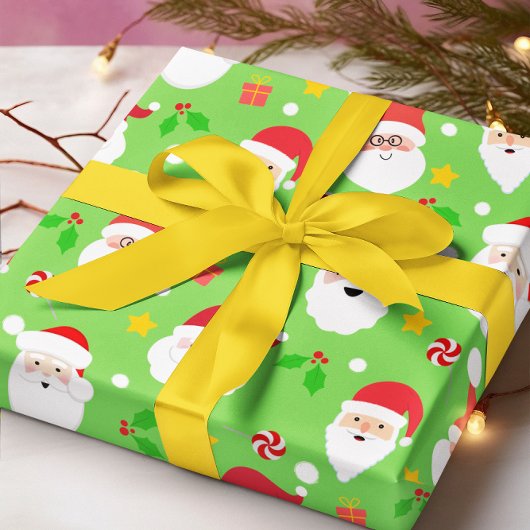 Schattigee Fun Feestelijke Kerstman Kerst Cadeaupapier