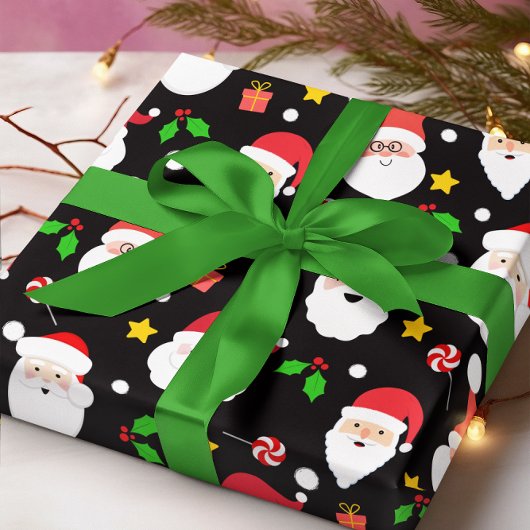 Schattigee Fun Feestelijke Kerstman Kerst Cadeaupapier