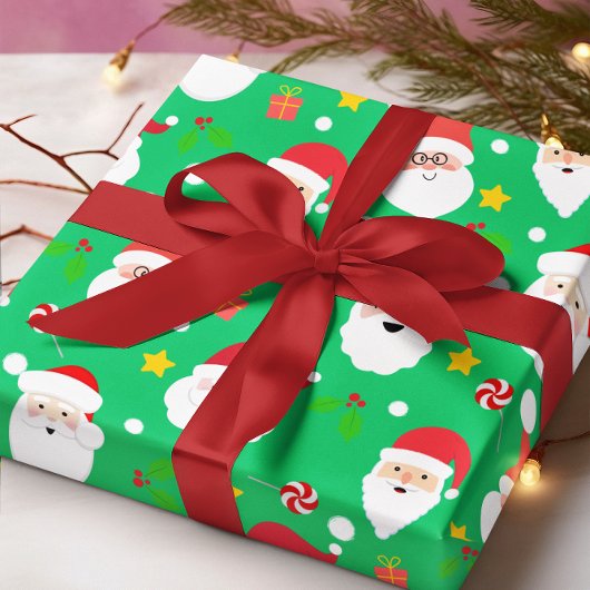 Schattigee Fun Feestelijke Kerstman Kerst Cadeaupapier