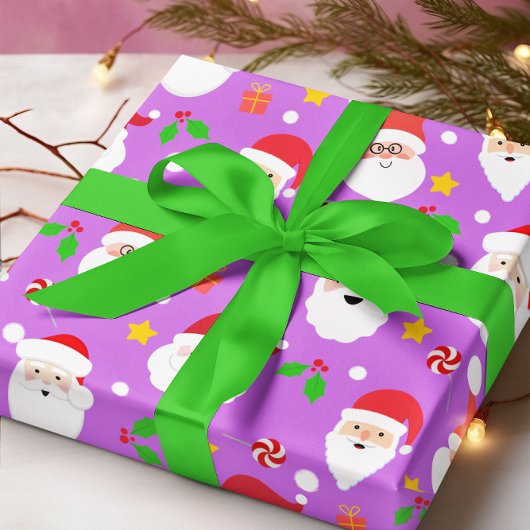 Schattigee Fun Feestelijke Kerstman Kerst Cadeaupapier