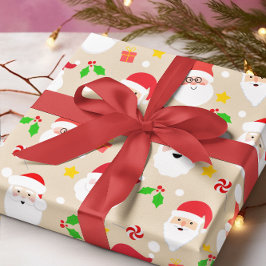 Schattigee Fun Feestelijke Kerstman Kerst Cadeaupapier