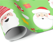 Schattigee Fun Feestelijke Kerstman Kerst Cadeaupapier (Rol Hoek)