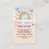 Schattigee Fun Hearts en Rainbow Baby shower Informatiekaartje (Voorkant)