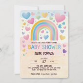 Schattigee Fun Hearts en Rainbow Baby shower Kaart (Voorkant)