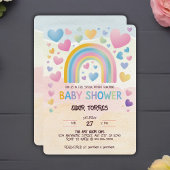 Schattigee Fun Hearts en Rainbow Baby shower Kaart