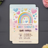 Schattigee Fun Hearts en Rainbow Baby shower Kaart