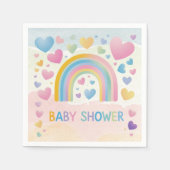 Schattigee Fun Hearts en Rainbow Baby shower Servet (Voorkant)