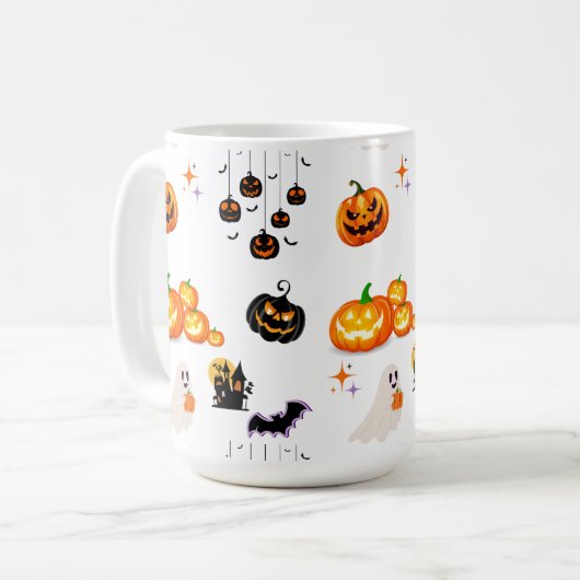 Schattigee Fun Pumpkin Witch Halloween Party Koffiemok (Voorkant links)