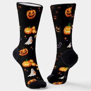 Schattigee Fun Pumpkin Witch Halloween Party Sokken