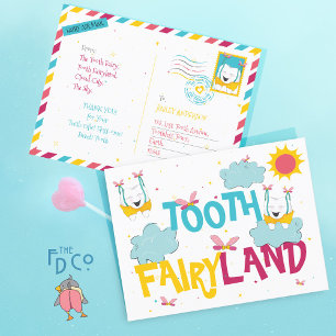 Schattigee Fun Tooth Fairyland, van de tandenfee Briefkaart