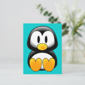 Schattigee Funny Baby Penguin Briefkaart (Staand voorkant)