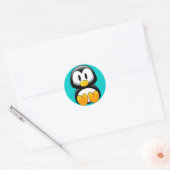 Schattigee Funny Baby Penguin Ronde Sticker (Envelop)