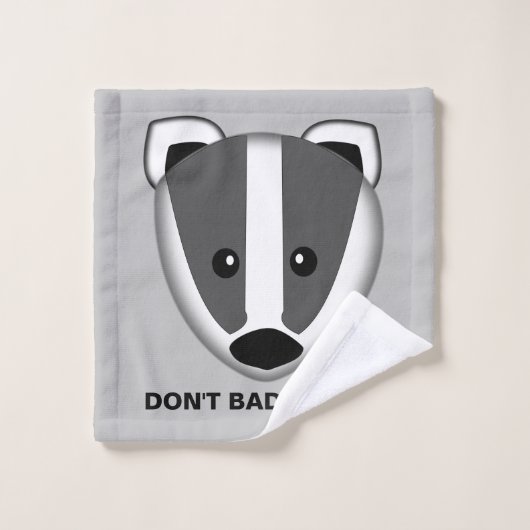 Schattigee Funny Badger Custom Washandje (Wasdoekje)