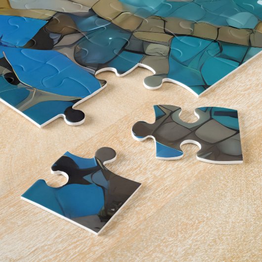 Schattigee Funny Blue Frog puzzel Legpuzzel (Zijkant)