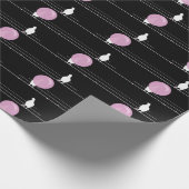 Schattigee Funny Bubblegum Vogels op een Draadpatr Cadeaupapier (Hoek)