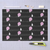 Schattigee Funny Bubblegum Vogels op een Draadpatr Tissuepapier (Craft)