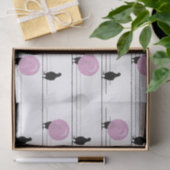 Schattigee Funny Bubblegum Vogels op een Draadpatr Tissuepapier (Geschenk)