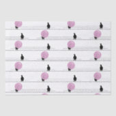 Schattigee Funny Bubblegum Vogels op een Draadpatr Tissuepapier (Voorkant)