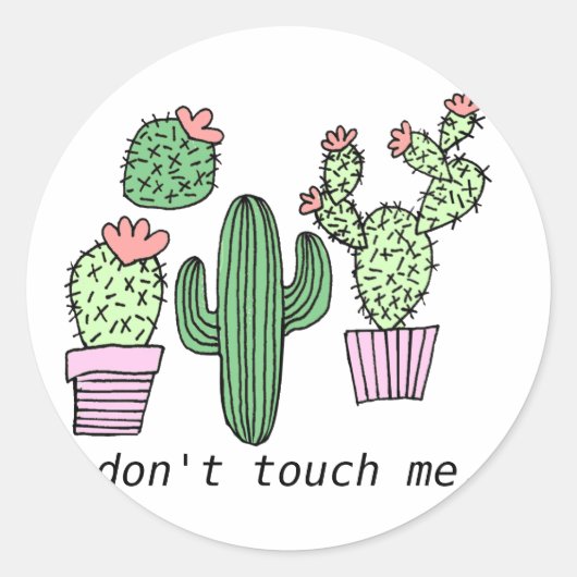 Schattigee Funny Cactus Stickers (Voorkant)
