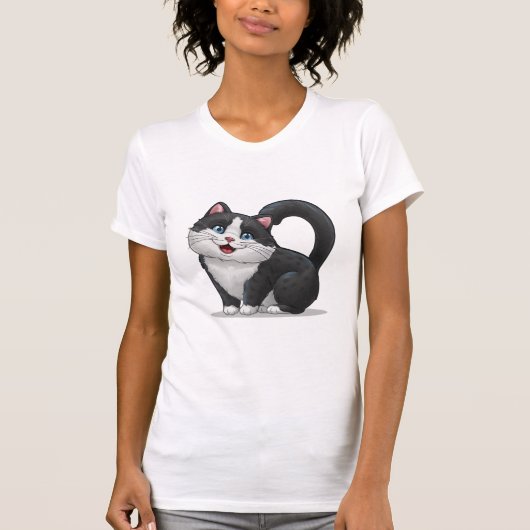 Schattigee Funny Cat Lover Hart Vorm T-shirt (Voorkant)