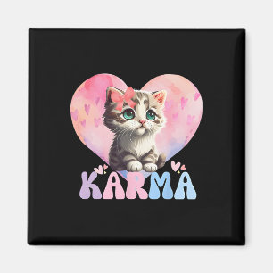 Schattigee Funny Cat Lover Hartvorm Vrouwen Mannen Magneet