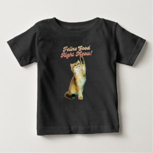 Schattigee Funny Cat Typografie met Speelse Kitten