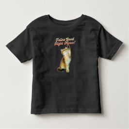 Schattigee Funny Cat Typografie met Speelse Kitten Kinder Shirts