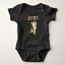 Schattigee Funny Cat Typografie met Speelse Kitten Romper