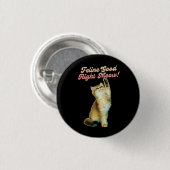 Schattigee Funny Cat Typografie met Speelse Kitten Ronde Button 3,2 Cm (Voorkant /achterkant)